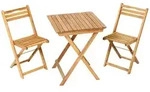 Porto Set 3tlg 2 St&uuml;hle Tisch 60x60cm Eukalyptus