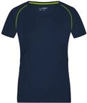James & Nicholson Funktions-shirt Damen Jn495 Gr. 2xl Navy/bright-yellow