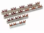 Anschlussschiene 6p 63a 10mm2 Gabel (6 Mod.+hi) Evg-3phas/6modul/hi 216411
