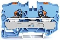 Wago - 2-leiter-durchgangsklemme Mit Dr&uuml;cker 10 Mm&sup2;, Blau 2210-1204