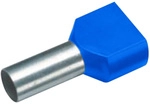 Vogt Verbindungstechnik - 460509d Zwillings-aderendh&uuml;lse 2.5 Mm&sup2; Teilisoliert Blau