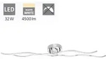 Led Deckenleuchte Roncade Chrom 108,5 X 16 Cm Warmwei&szlig; Deckenlampen & Kronleuchter -