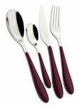Gioia, Besteckset 24-teilig, Fensterbox, Casa Bugatti - Colore: Rosso Granata