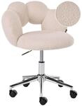 Schreibtischstuhl Whizzy Boucl&eacute; Hellbeige
