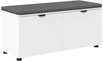 Vidaxl Hall Bench White 100 X 38 X 46 Cm Engineered Wood And Fabric
