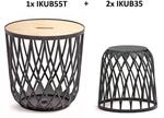 Prosperplast Zeitgen&ouml;ssisches Gartenm&ouml;bel-set Anthrazit