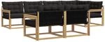 Outdoor-sofagarnitur 7 Stk. 7-sitzer Wei&szlig; Und Schwarz Vidaxl