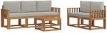 Outdoor-sofagarnitur 6 Stk. 5-sitzer Natur Und Hellgrau Vidaxl