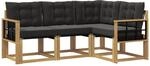 Vidaxl Outdoor Sofa Set 4 Pcs White And Black