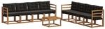 Vidaxl Outdoor Sofa Set 9 Pcs Natural And Black