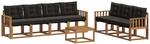 Vidaxl Outdoor Sofa Set 8 Pcs Natural And Black