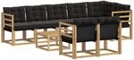 Outdoor-sofagarnitur 9 Stk. 8-sitzer Wei&szlig; Und Schwarz Vidaxl