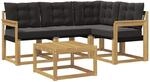 Vidaxl Outdoor Sofa Set 5 Pcs White And Black