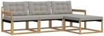 Outdoor-sofagarnitur 4 Stk. 4-sitzer Wei&szlig; Und Hellgrau Vidaxl
