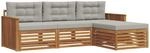 Outdoor-sofagarnitur 4 Stk. 3-sitzer Natur Und Hellgrau Vidaxl