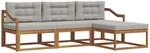 Vidaxl Outdoor Sofa Set 4 Pcs Natural And Light Grey