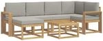 Outdoor-sofagarnitur 7 Stk. 6-sitzer Wei&szlig; Und Hellgrau Vidaxl