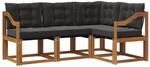 Vidaxl Outdoor Sofa Set 4 Pcs Natural And Black