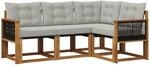 Vidaxl Outdoor Sofa Set 4 Pcs Natural And Light Grey