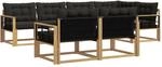 Outdoor-sofagarnitur 7 Stk. Wei&szlig; Und Schwarz Vidaxl