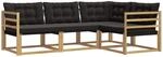 Vidaxl Outdoor Sofa Set 4 Pcs White And Black