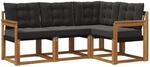 Vidaxl Outdoor Sofa Set 4 Pcs Natural And Black