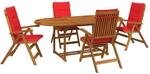 5-teiliges Garten-esszimmer-set Natur Massivholz Akazie Vidaxl