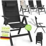 Tillvex Gartenstuhl Mit Polster Premium 6 St&uuml;ck Beige Klappbar Aus Aluminium 