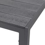 Inda-exclusiv - Alu Polywood Gartentisch Anthrazit/grau 160x90x74cm-d726850-neu