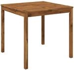 Vidaxl Garden Dinner Table Natural 80 X 80.5 X 75 Cm Solid Acacia Wood