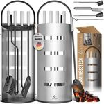 Kesser&reg; Kaminbesteck-set, 5-teilig - Silber