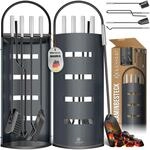 Kesser&reg; Kaminbesteck-set, 5-teilig - Anthrazit