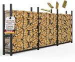 Kaminholzregal Au&szlig;en Metall Verzinkt 334x25x115 Stapelhilfe Brennholz 1200kg