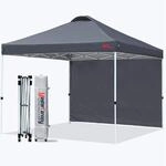 Faltpavillon 2x2m Mit Seitenwand, Wasserdicht, Uv-schutz, Stahlrahmen