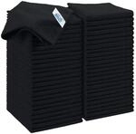 50x Mikrofaser Reinigungst&uuml;cher 30x30cm Schwarz, Wiederverwendbar, Saugf&auml;hig,
