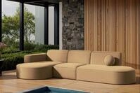 Garten Ecksofa Sunday In Wetterfester Stoff Art-n Caramel Ottomane Links