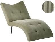 Chaiselongue Quilly Cord Gr&uuml;n