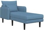 Gro&szlig;e Chaiselongue Blau Cordstoff Vidaxl