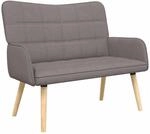 2-sitzer Sofa Taupe 115 X 61 X 87 Cm Stoff Vidaxl