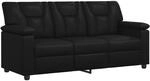 Sofa Schwarz 191 X 85 X 93 Cm Kunstleder Vidaxl