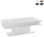 Moderner Design-couchtisch 100x55cm Wohnzimmer Little Big - Wei&szlig; Gl&auml;nzend
