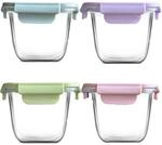 Glas Vorratsdosen 900ml, Luftdicht, Mikrowellenfest, 4er Set
