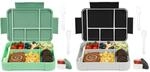 Brotdose Kinder Mit 6 F&auml;chern, 1330ml, 2er Set, Auslaufsicher, Inkl. Besteck