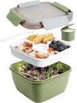 Auslaufsichere Bento Box Mit 3 F&auml;chern Und Dressingbeh&auml;lter, 1500ml