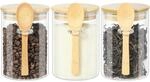 Glasbeh&auml;lter Mit Deckel Und L&ouml;ffel, 3er Set 600ml, Luftdicht, F&uuml;r K&uuml;che &...