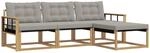 Outdoor-sofagarnitur 4 Stk. 4-sitzer Wei&szlig; Und Hellgrau Vidaxl
