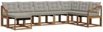Outdoor-sofagarnitur 8 Stk. 8-sitzer Natur Und Hellgrau Vidaxl