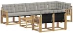 Outdoor-sofagarnitur 9 Stk. 8-sitzer Wei&szlig; Und Hellgrau Vidaxl