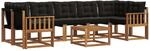 Vidaxl Outdoor Sofa Set 8 Pcs Natural And Black