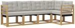 Outdoor-sofagarnitur 5 Stk. 5-sitzer Wei&szlig; Und Hellgrau Vidaxl